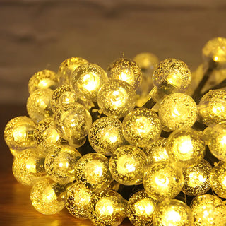 Outdoor Christmas Solar-Powered Orb LED String Lights Zawala Image - 2