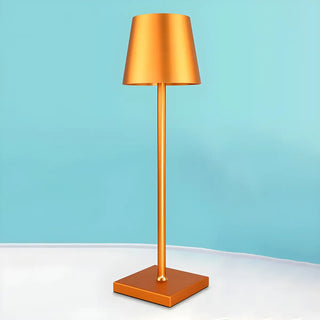 Modern Simple Square Base Barrel Shade Metal Table Lamp Zawala Image - 2