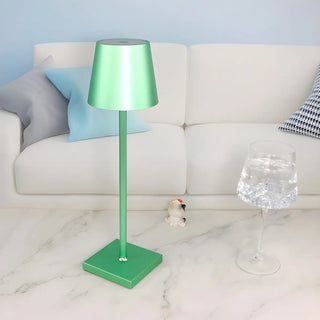 Modern Simple Square Base Barrel Shade Metal Table Lamp Zawala Image - 5