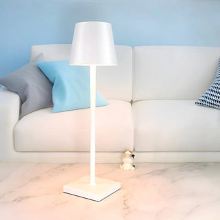 Modern Simple Square Base Barrel Shade Metal Table Lamp Zawala Image - 6