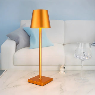 Modern Simple Square Base Barrel Shade Metal Table Lamp Zawala Image - 10