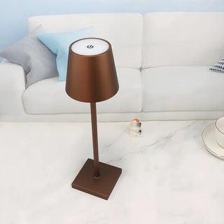 Modern Simple Square Base Barrel Shade Metal Table Lamp Zawala Image - 11
