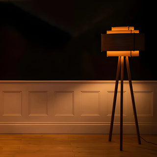ZOWALA - Modern Solid Wood Floor Lamp Image - 3