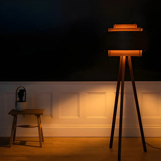 ZOWALA - Modern Solid Wood Floor Lamp Image - 4