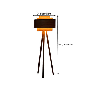 ZOWALA - Modern Solid Wood Floor Lamp #size