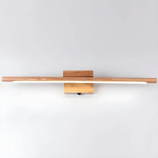 Minimalist Linear LED Wooden Wall Mount Vanity Light Zawala Image - 11