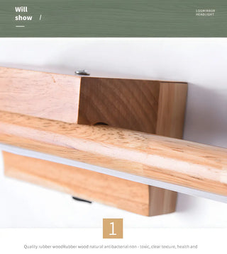 Minimalist Linear LED Wooden Wall Mount Vanity Light Zawala Image - 12