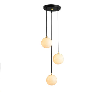 ZOWALA - Contemporary Globe Cluster Alabaster Staircase Pendant Light Image - 4