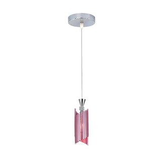 Modern Colorful Geometric Aluminum Corded Pendant Light Image - 6
