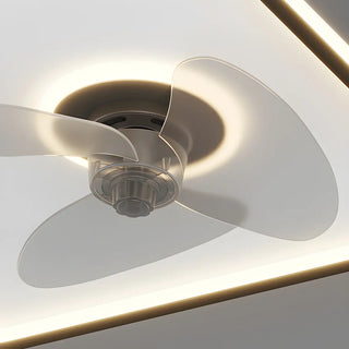 Modern Square Polished Finish Ceiling Fan with Light Zowala Image - 12