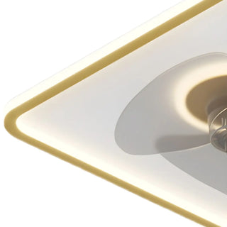 Modern Square Polished Finish Ceiling Fan with Light Zowala Image - 13