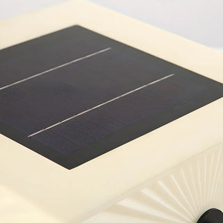 Creative White Square Metal Solar Outdoor Post Lamp Zawala Image - 11