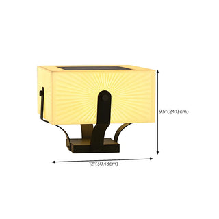 Creative White Square Metal Solar Outdoor Post Lamp Zawala Image - 13