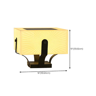 Creative White Square Metal Solar Outdoor Post Lamp Zawala Image - 14