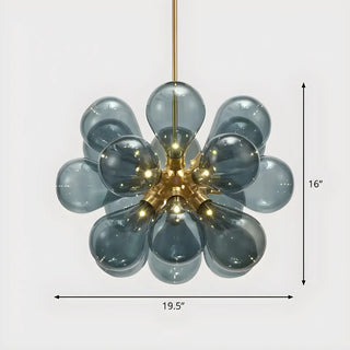 ZOWALA - Modern Stained Glass Bubble Chandelier #size