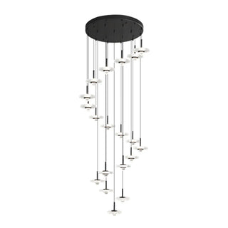 ZOWALA - Modern Staircase Clear Acrylic Spiral LED Pendant Light Image - 10
