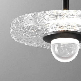 ZOWALA - Modern Staircase Clear Acrylic Spiral LED Pendant Light Image - 12