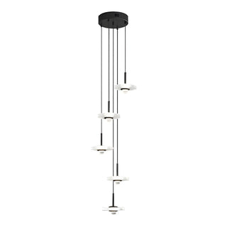 ZOWALA - Modern Staircase Clear Acrylic Spiral LED Pendant Light Image - 6