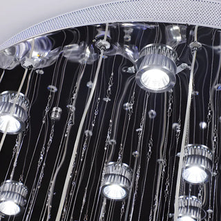 ZOWALA - Modern Spiral Crystal Chandelier Pendant Light Stairwell Image - 9