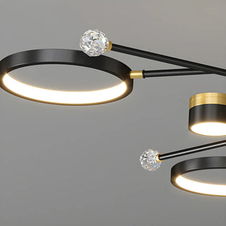 ZOWALA - Modern Star Black Gold Circular Ceiling Light