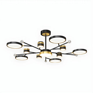 ZOWALA - Modern Star Black Gold Circular Ceiling Light