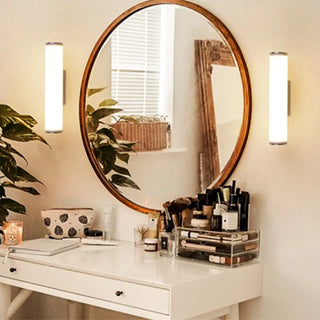 Modern Cylindrical White LED Bathroom Vanity Light Zawala Image - 1
