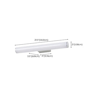 Modern Cylindrical White LED Bathroom Vanity Light Zawala Image - 19