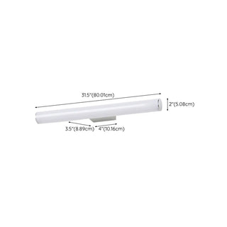 Modern Cylindrical White LED Bathroom Vanity Light Zawala Image - 20