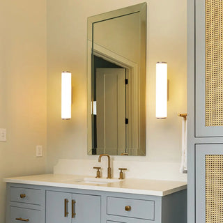 Modern Cylindrical White LED Bathroom Vanity Light Zawala Image - 5