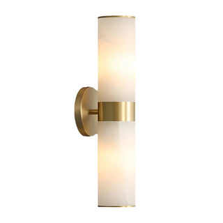 ZOWALA - Modern Stone Cylinder Brass Vanity Light Image - 7