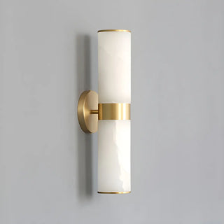 ZOWALA - Modern Stone Cylinder Brass Vanity Light Image - 9