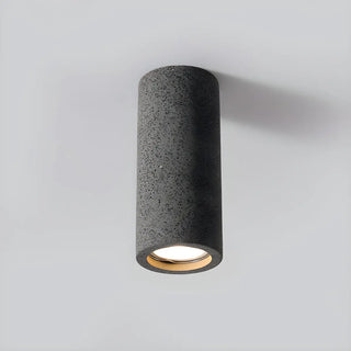 Entrance Simple Grey Stone Cylinder Flush Mount Light Zawala Image - 10