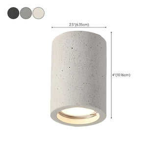 Entrance Simple Grey Stone Cylinder Flush Mount Light Zawala #size
