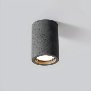 Entrance Simple Grey Stone Cylinder Flush Mount Light Zawala Image - 7