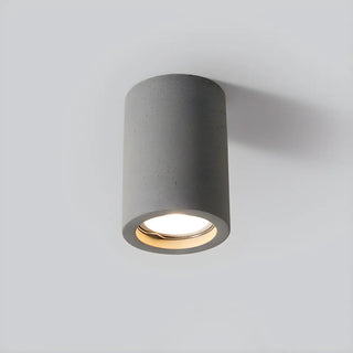 Entrance Simple Grey Stone Cylinder Flush Mount Light Zawala Image - 8