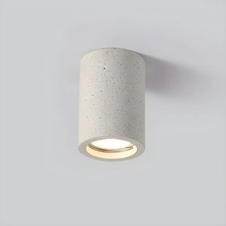 Entrance Simple Grey Stone Cylinder Flush Mount Light Zawala Image - 9