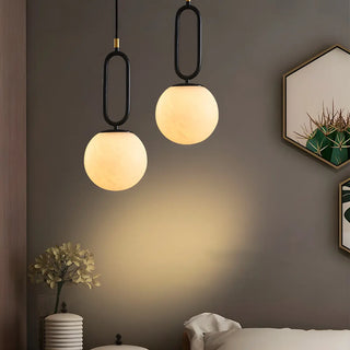ZOWALA - Modern Stone Globe Pendant Light Image - 1