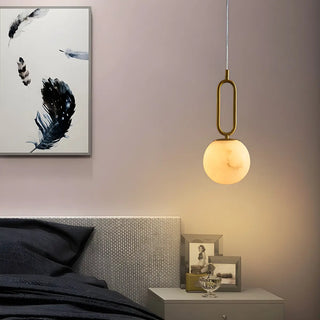 ZOWALA - Modern Stone Globe Pendant Light Image - 2