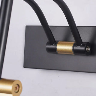 Modern Black and Gold Cylinder Vanity Light Fixture Zawala Image - 12