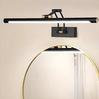 Modern Black and Gold Cylinder Vanity Light Fixture Zawala Image - 2