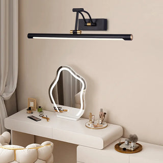 Modern Black and Gold Cylinder Vanity Light Fixture Zawala Image - 3