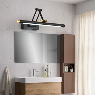 Modern Black and Gold Cylinder Vanity Light Fixture Zawala Image - 4