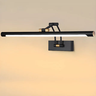 Modern Black and Gold Cylinder Vanity Light Fixture Zawala Image - 6