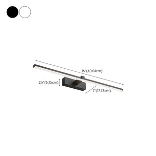 Modern Rectangular LED Bathroom Vanity Light Set Zawala #size