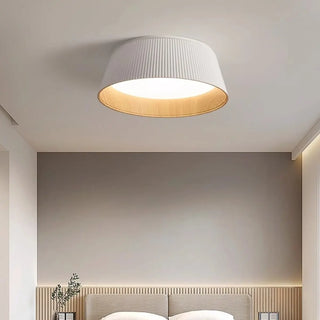 ZOWALA - Modish White Trumpet LED Flush Mount Light Image - 1