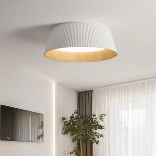ZOWALA - Modish White Trumpet LED Flush Mount Light Image - 3