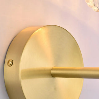 Modish Tapered Glass Shade Gold Metal Wall Sconce Zawala Image - 9