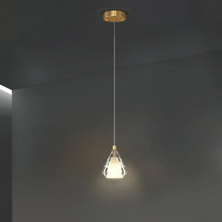 ZOWALA - Modern Teardrop Clear Crystal Bedroom Pendant Light Image - 4
