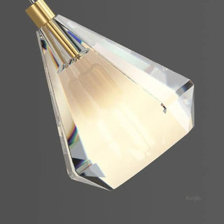 ZOWALA - Modern Teardrop Clear Crystal Bedroom Pendant Light Image - 7