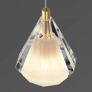 ZOWALA - Modern Teardrop Clear Crystal Bedroom Pendant Light Image - 9